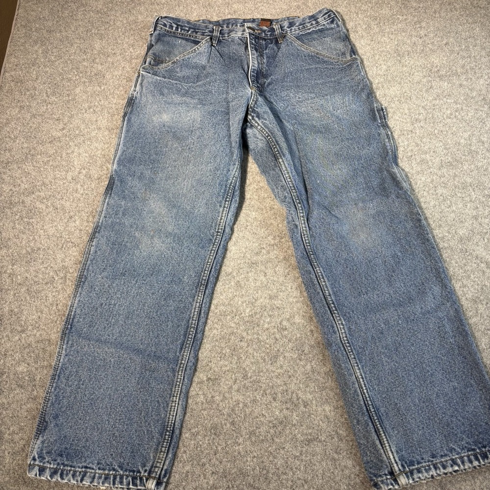 Guide Gear Jeans Men's 36x30 Carpenter Work Pants Utility Flannel Lined Relaxed